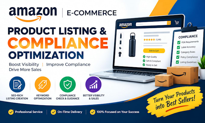 create amazon fda compliant product listings with SEO optimization