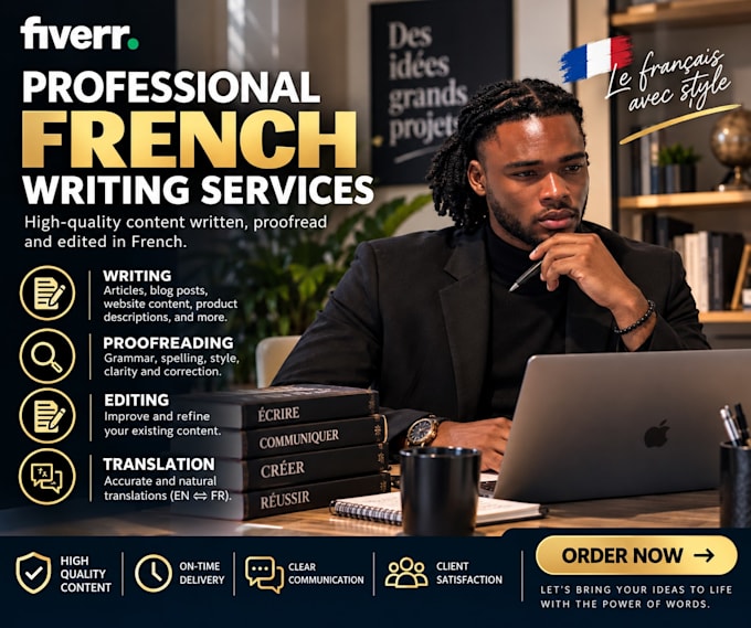 write, proofread and edit french content