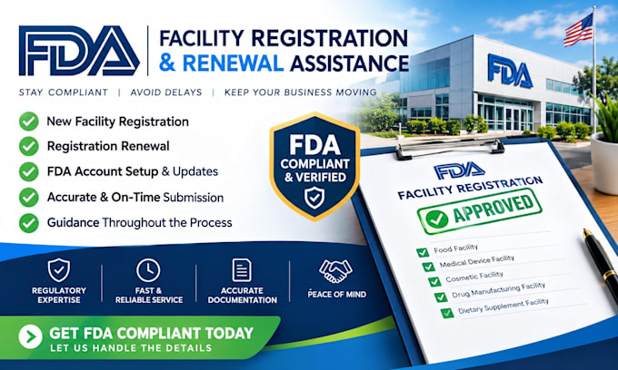 help you register or renew your fda facility registration