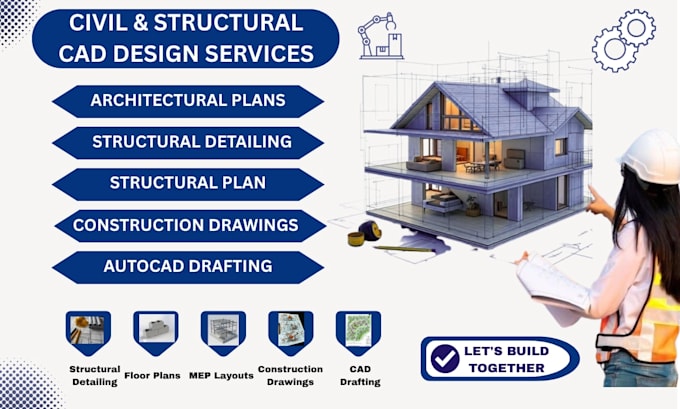 create civil and structural cad drawings in autocad