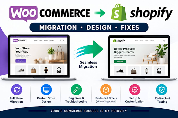 migrate woocommerce to shopify woocommerce website design, fix woocommerce