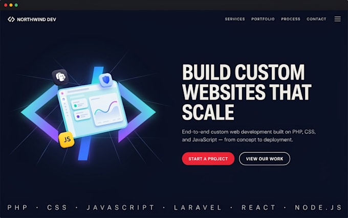 design complete custom website