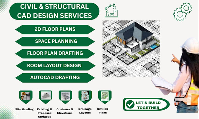 create civil and structural cad drawings in autocad