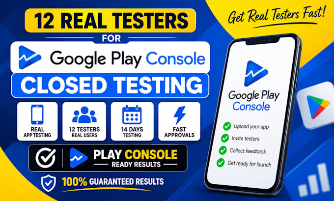 12 testers goggle play for 14 days goggle play closed testing mobile app testing