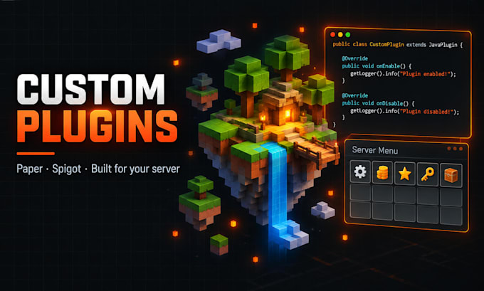 develop a custom minecraft plugin for your paper or spigot server