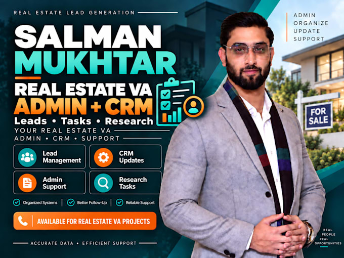 be your real estate virtual assistant for admin and CRM tasks