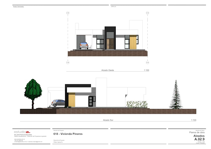 design and draft architectural plans for modern houses