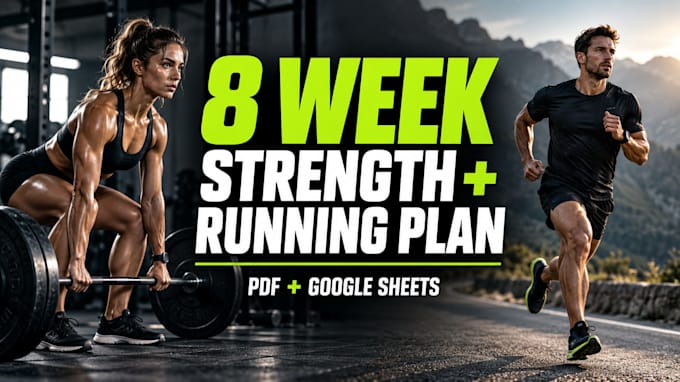 provide an 8 week strength and running workout plan