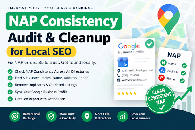 do nap consistency audit and citation cleanup for local SEO
