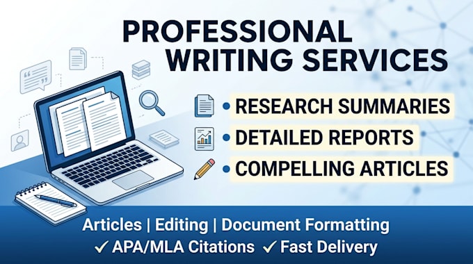 write research summaries, reports and articles