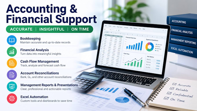 do bookkeeping, management reports and financial analysis