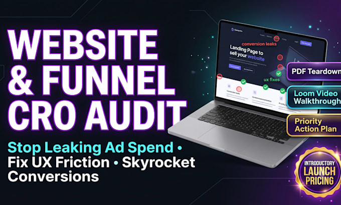 audit your website or sales funnel to fix conversion leaks