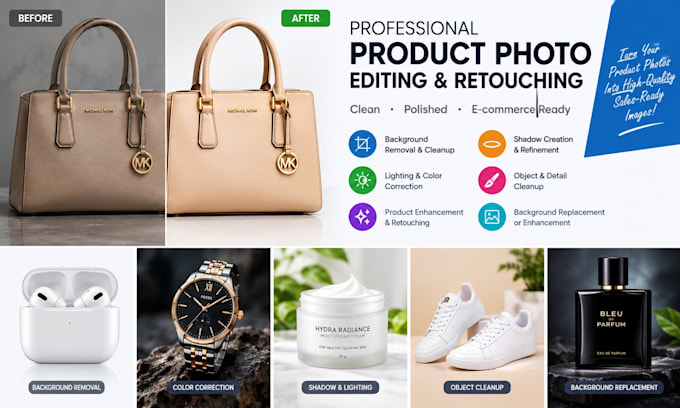 do product photo editing retouching for ecommerce