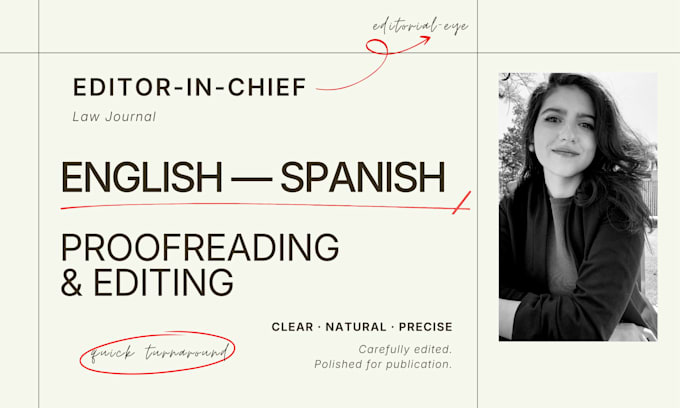proofread and edit english or spanish text