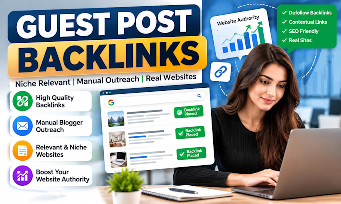 build niche relevant guest post backlinks with manual outreach