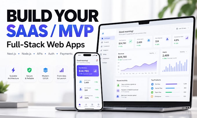 build your full stack saas mvp or custom web app