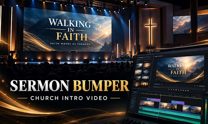 create a cinematic sermon bumper and church intro video