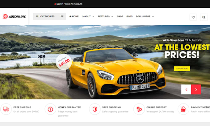 auto part shopify store auto part store auto part website automotive website