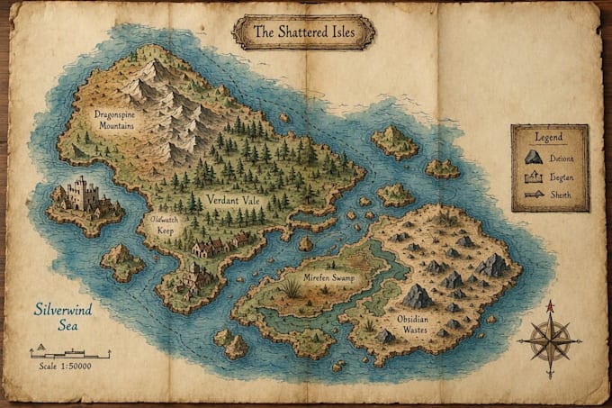 draw fantasy map design map illustration fantasy illustration