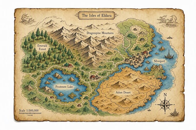 design custom maps for games, fantasy worlds, and rpg