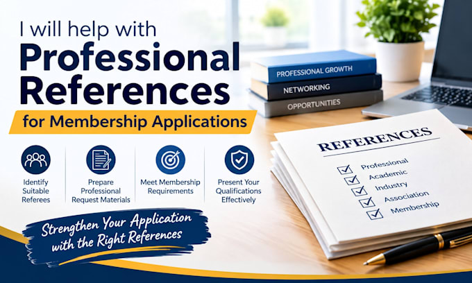 help with professional references for membership applications