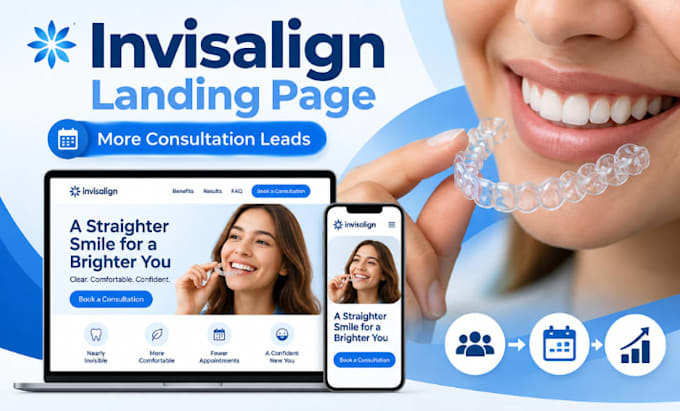 build invisalign orthodontic consultation lead landing page