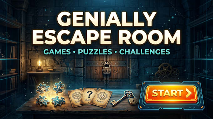create an interactive genially escape room, game or virtual experience