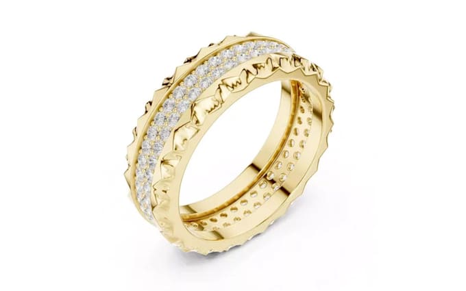 create custom engagement ring design and wedding ring design with 3d rendering
