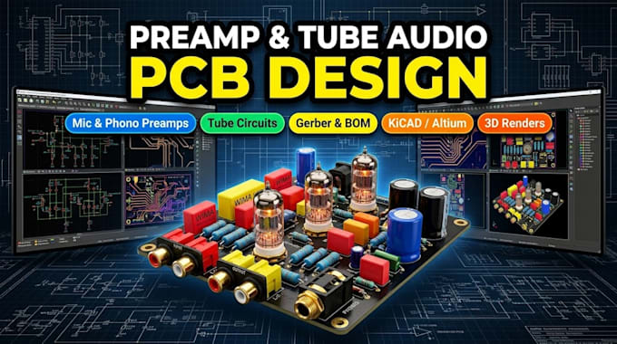 design audio preamp pcb for mic instrument and tube circuits