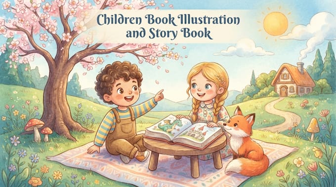 create hilarious childrens picture book illustrations