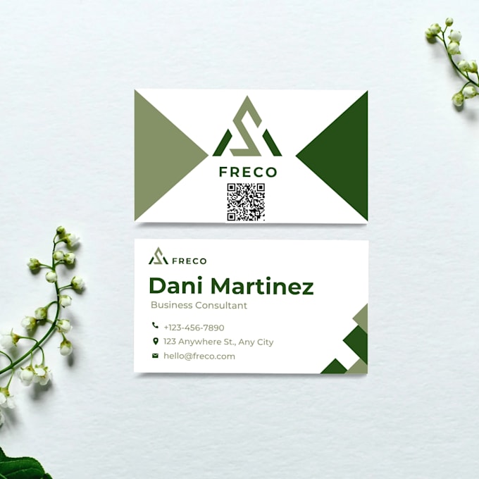 design modern luxury business card with qr code