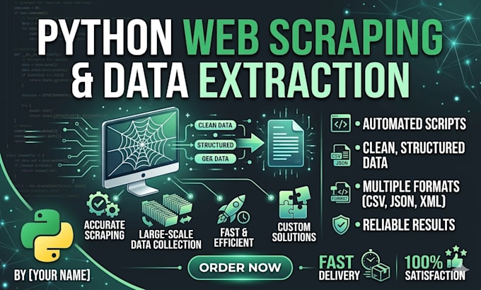 build a custom python web scraper for data extraction