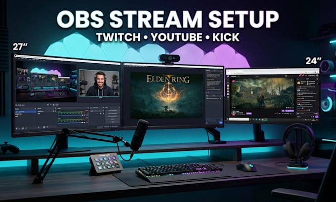 setup obs studio and streamlabs for live streaming and recording