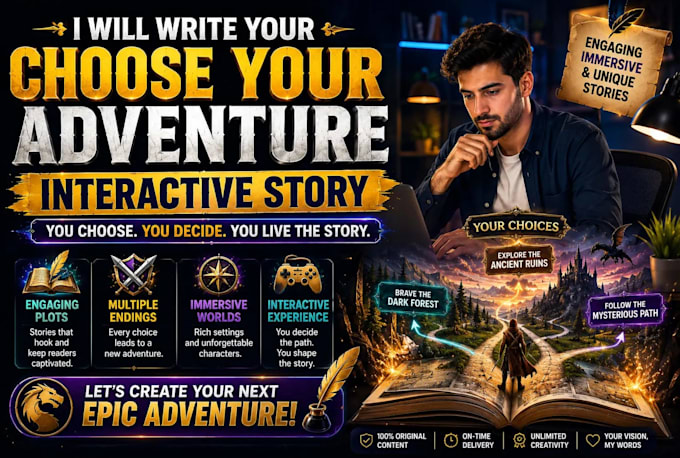 write your choose your adventure interactive story