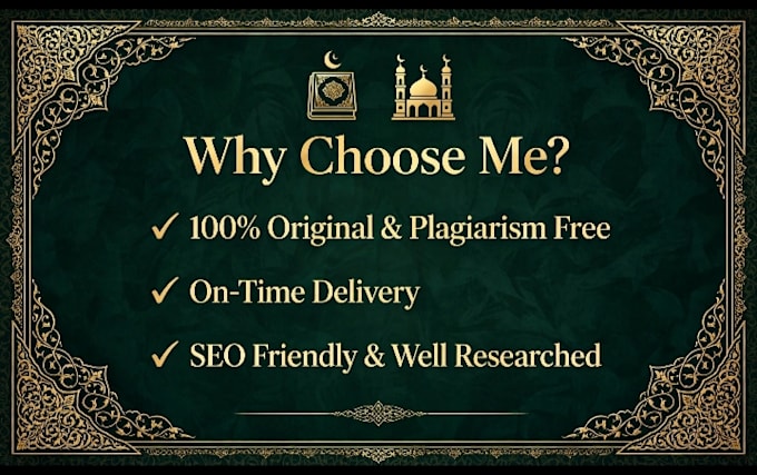 write authentic islamic articles and islamic research content