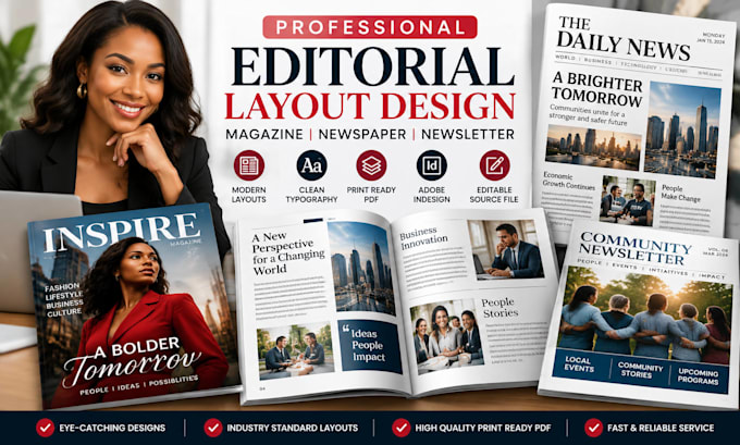 design newspaper and editorial page layout in indesign