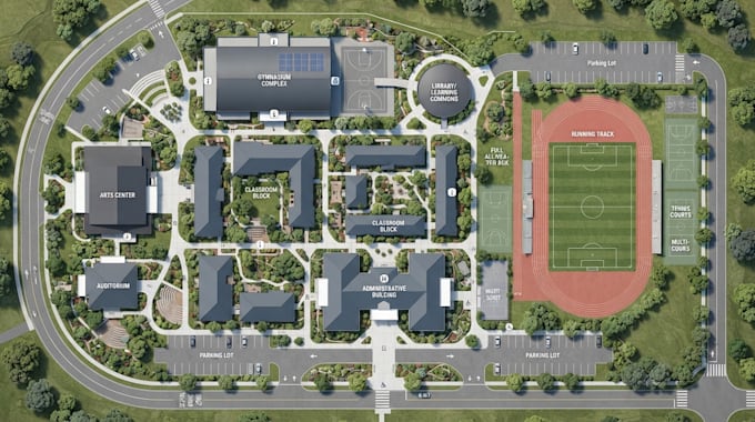 create college campus maps, school locations and visitor navigation