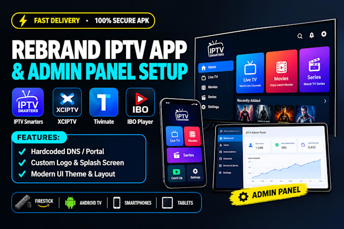 rebrand android iptv app xciptv smarters with hardcoded dns