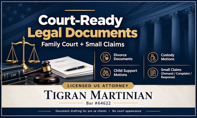 draft precise divorce court documents and settlement agreements