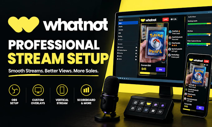 setup your whatnot obs stream for smooth live selling