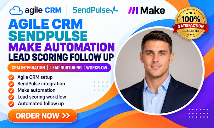 setup integrate agile crm sendpulse automation 360 make lead scoring follow up