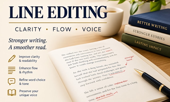 line edit your book for clarity, flow, and readability