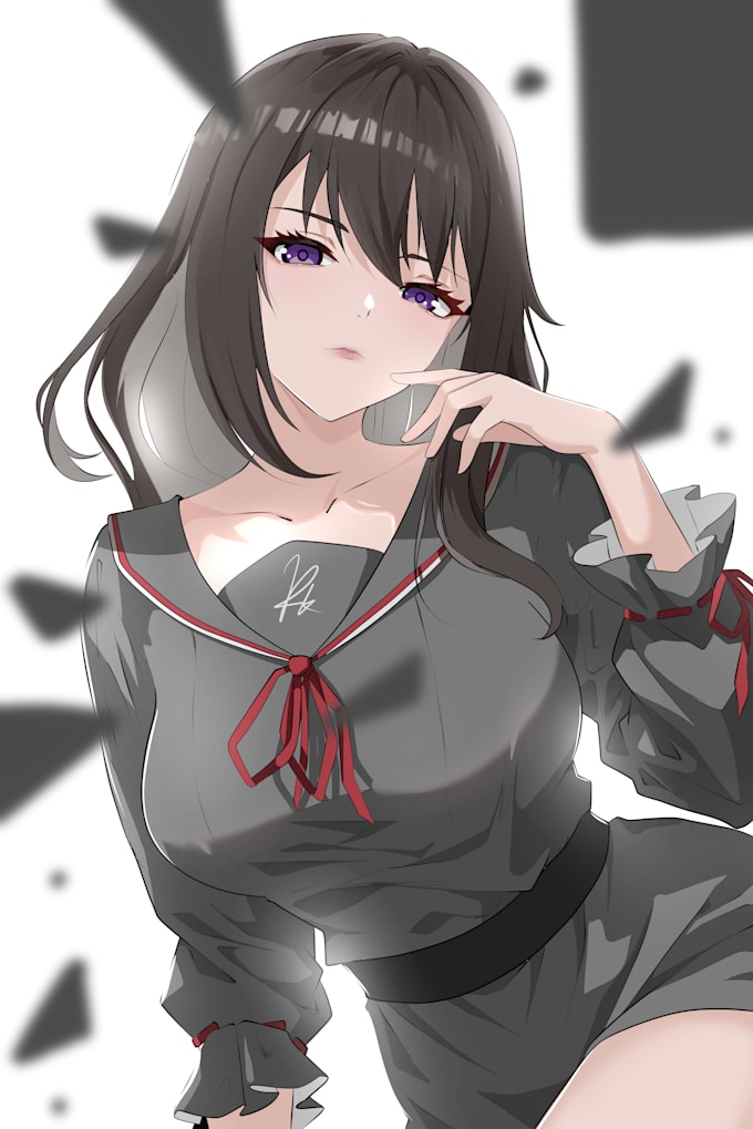 create custom 2d anime character design and light novel art