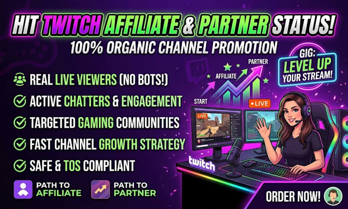 do twitch channel promotion to boost views