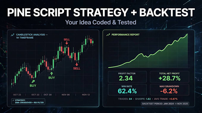 code and backtest your tradingview strategy in pine script