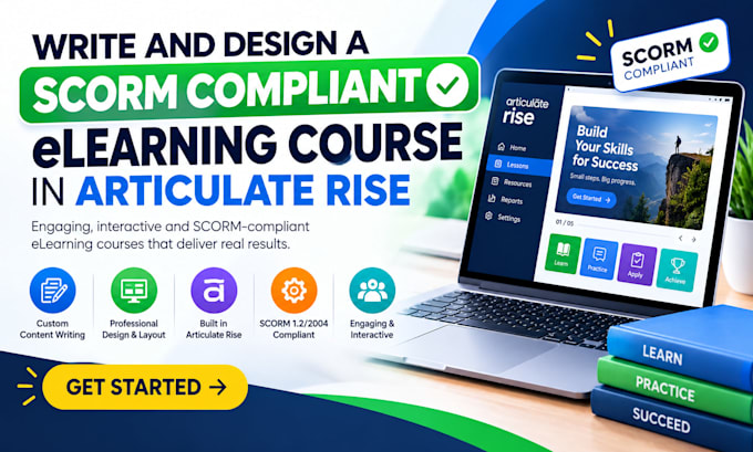 write and design a scorm compliant elearning course in articulate rise