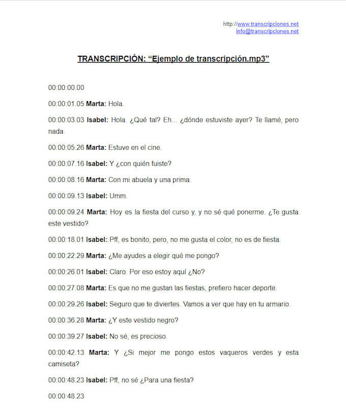 provide accurate text transcription services in any language