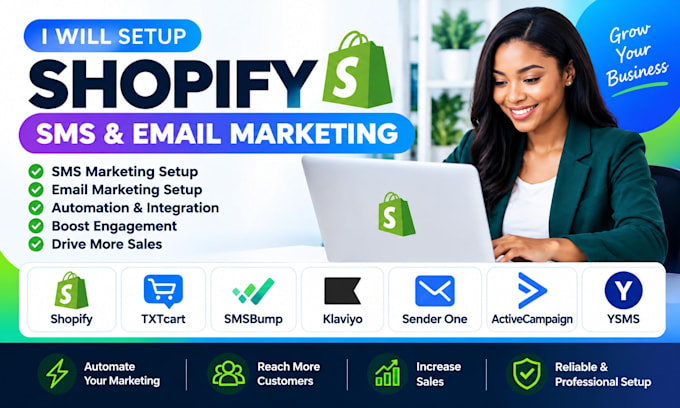 do shopify txtcart SMS marketing sender klaviyo ysms activecampaign postscript