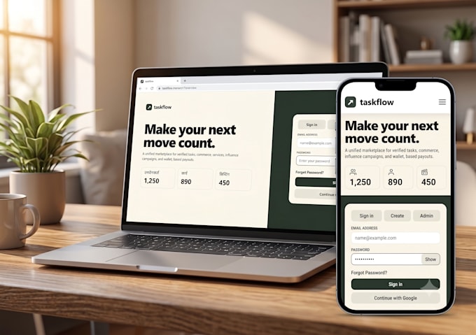 design modern website UI UX