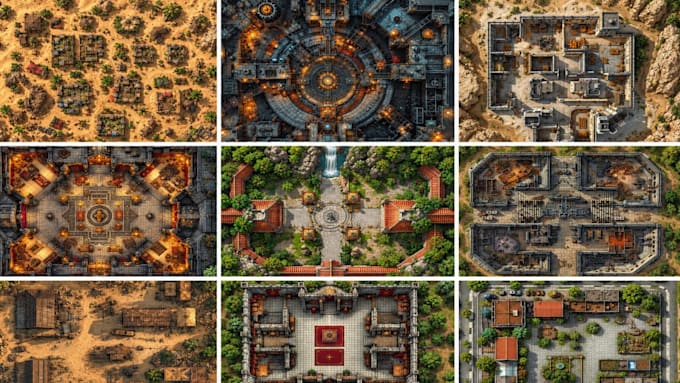 create custom dnd battle maps, rpg maps, ttrpg maps and 2d printable maps